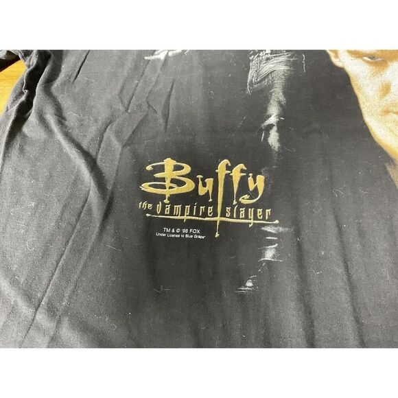 Vintage 90s 1998 Buffy The Vampire Slayer - Angel Retro Horror Movie Tee Sz L - Picture 2 of 10
